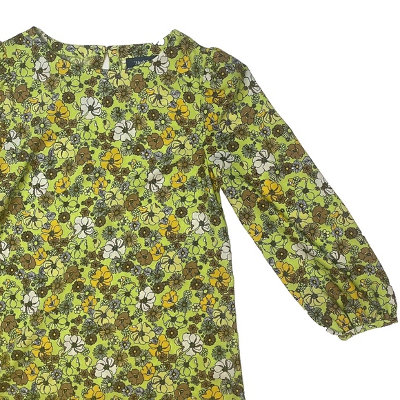 ModCloth Size M Shift Mini Dress Bright Green/Yellow Daisy Retro Inspired 60’s - Picture 11 of 14